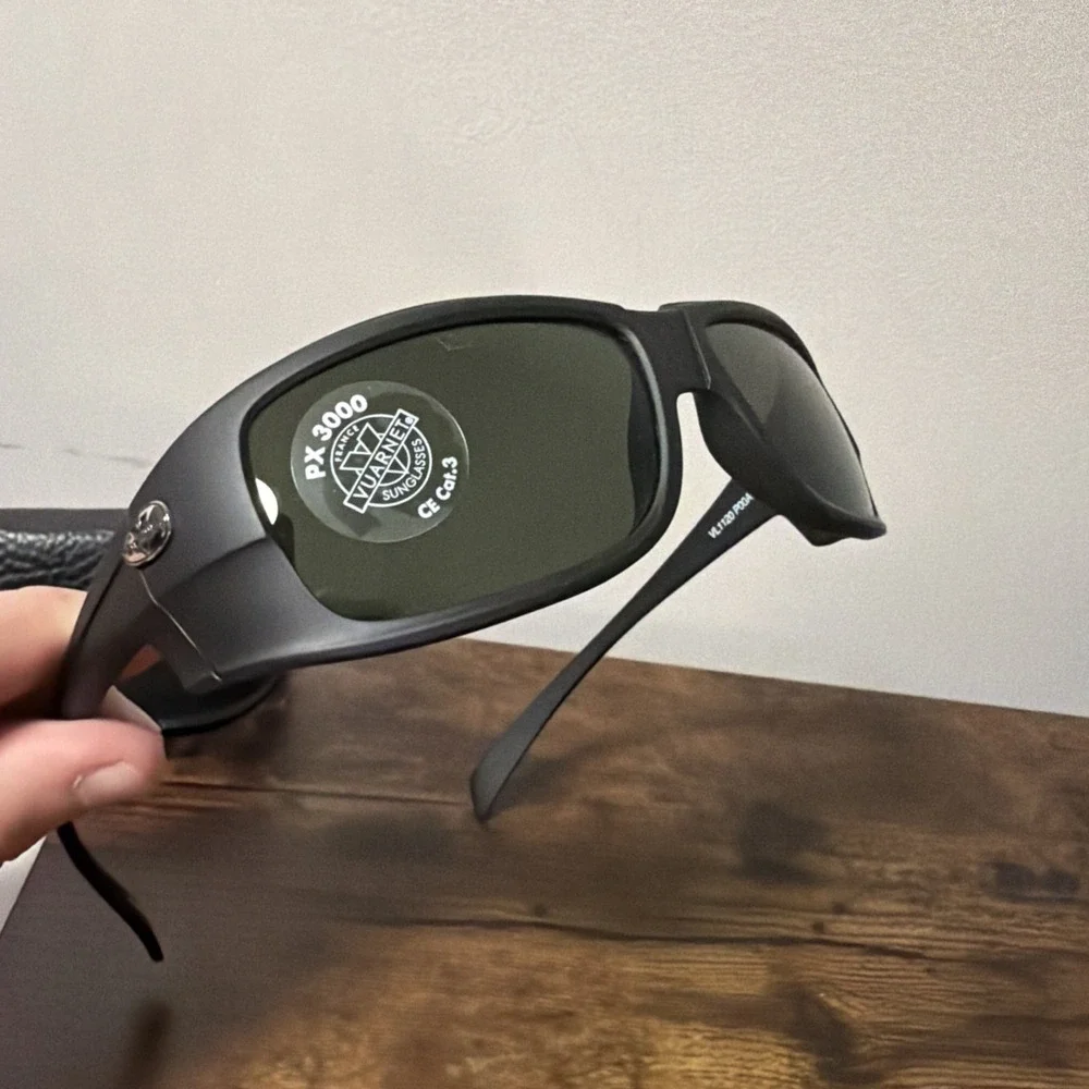 VTG Vuarnet VL1120-P00A Black Matte Sunglasses, PX3000 Mineral Lens, NEW!